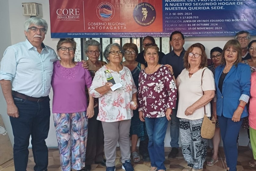 Nueva cara para la sede la junta de vecinos N°25 Eduardo Frei Montalva de Tocopilla
