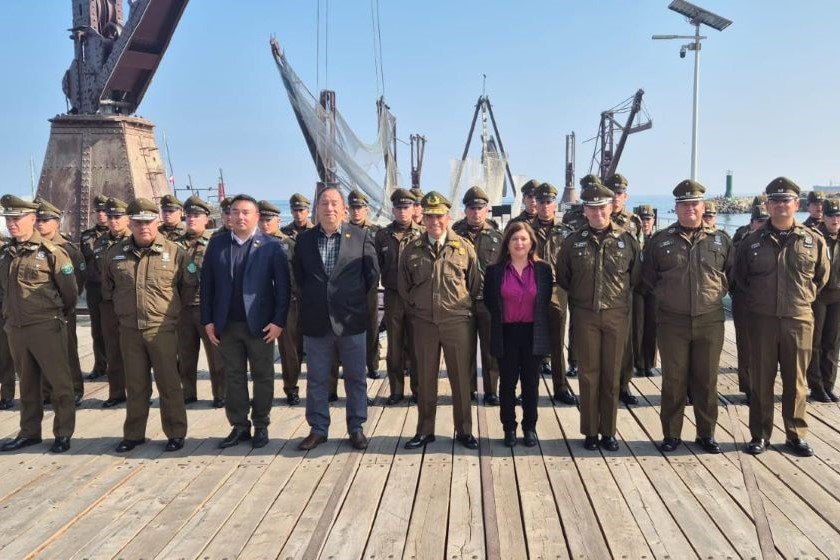 Consejeros regionales participaron en recepción de nuevo contingente para Carabineros