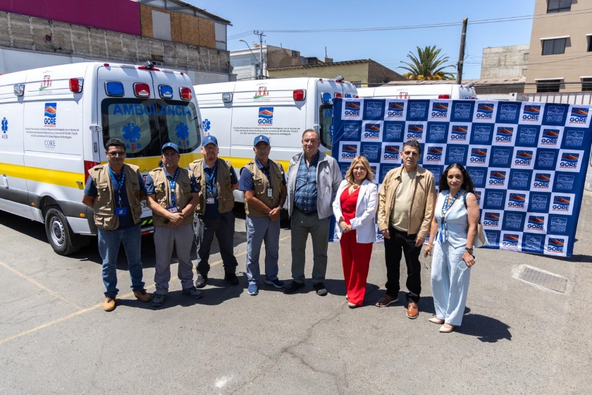 Hospital de Tocopilla refuerza su red de urgencias con cinco nuevas ambulancias F.N.D.R.